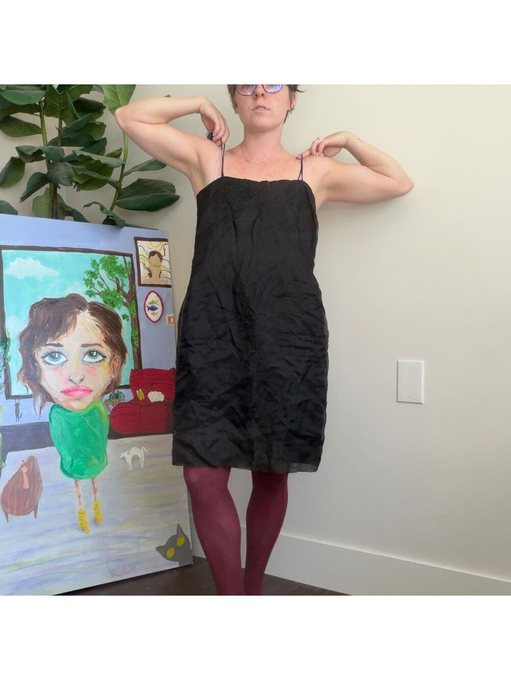 Vintage 90s black cocktail dress mini dress